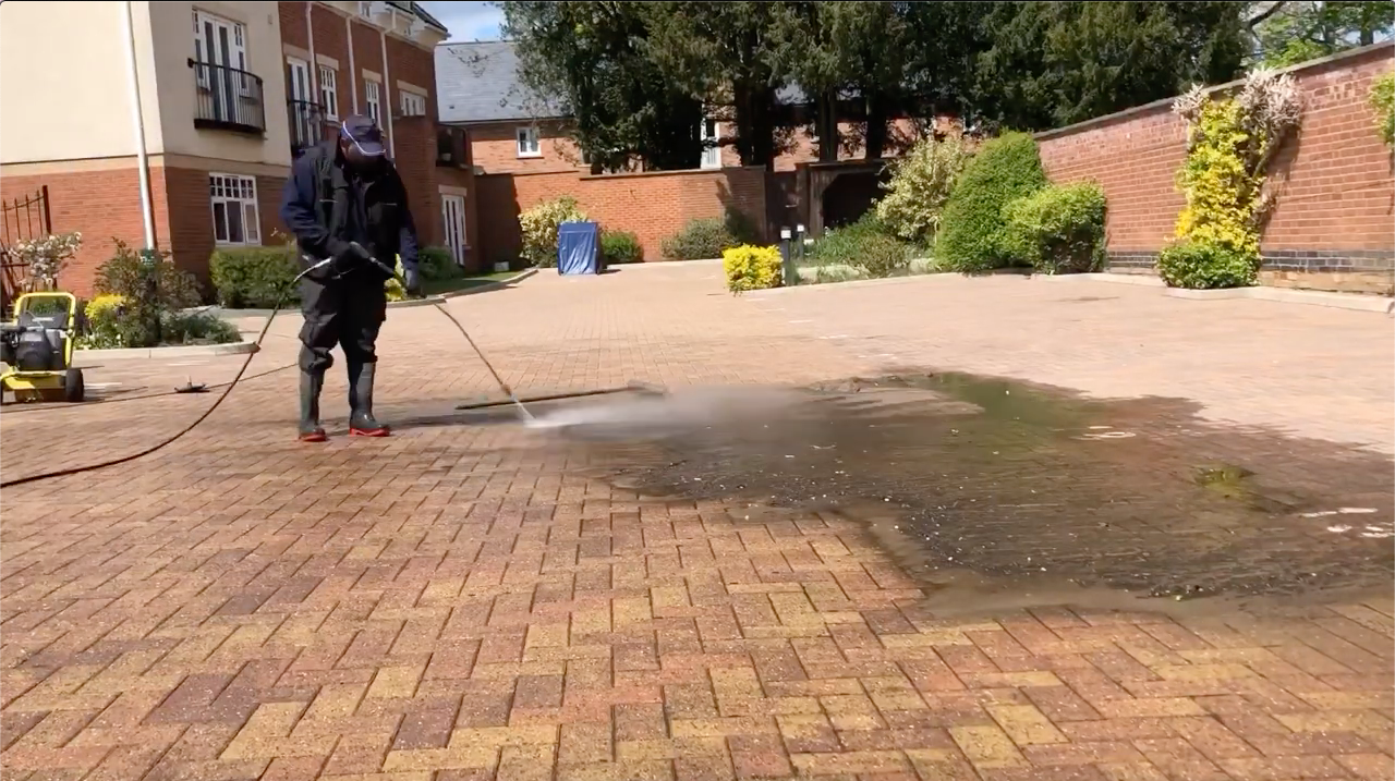 Ublock paving cleaning